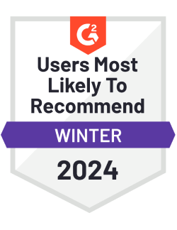 G2 Users Most Likely To Recommend Winter 2024