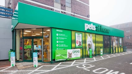 Green Pets at Home shopfront at the Camden store